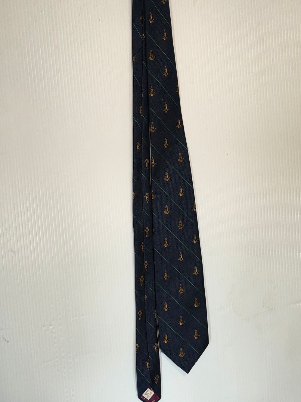 Rare American Society of Plastic Surgery Tie RN 55529 Navy Gold Medical Italy